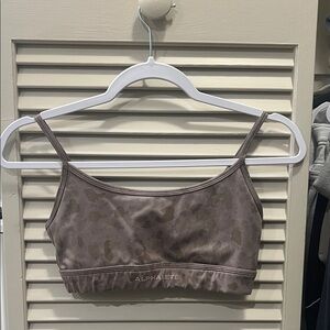 Alphalete Pebble Print Brown Sports Bra
